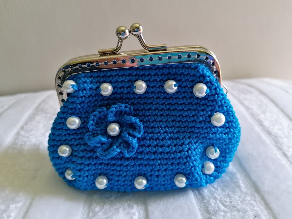 Porta moedas em crochet Novo