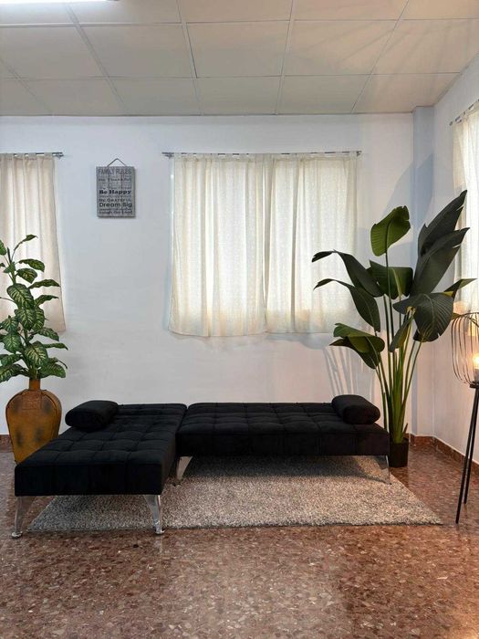 Sofá cama preto novo chaise longue - entrega gratis! SÓ 231€