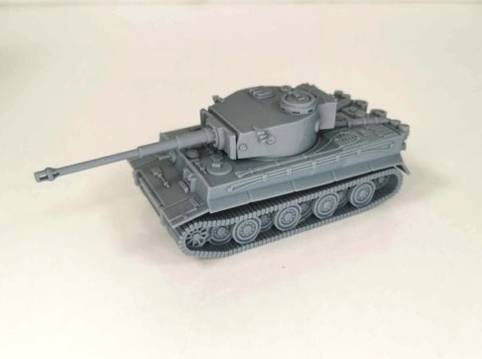 Czołg Tiger I. Skala do gry Bolt Action 1:56. Druk 3D, żywica UV.