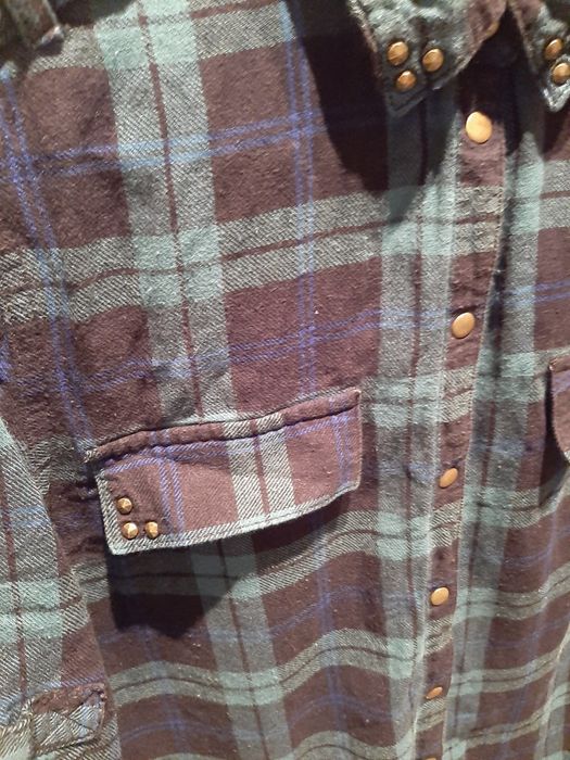 Koszula damska w kratę zielona