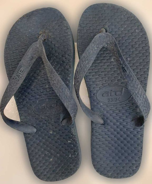 Chinelos de Praia de Criança Unissexo, Preto