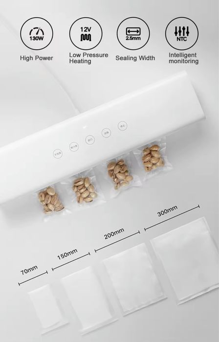 Вакууматор, Xiaomi Mijia Automatic Vacuum Sealer, пакувальна машинка