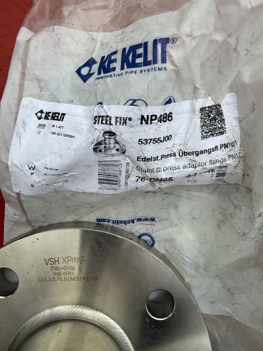 KE KELIT STEEL FIX NP486 DN65 przejscie kolnierzowe inox PN10 nowy