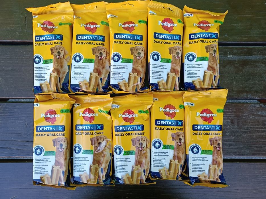 10 opakowań przysmaka dla psa Pedigree Dentastix duża rasa 270g