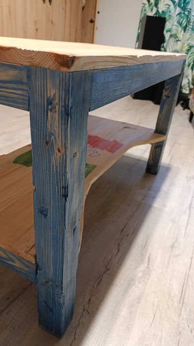 Stolik drewniany made hand postarzany