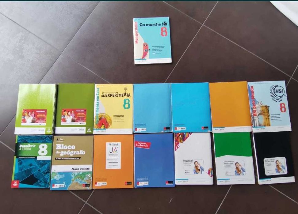 Manuais e Livros de fichas do 8°Ano