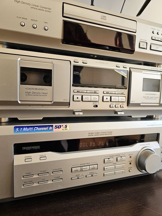 Zestaw Hi-Fi Sony: odtwarzacz CD, magnetofon kasetowy i amplituner