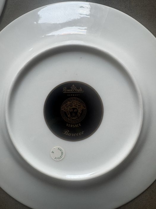 Conjunto 6 Pratos Versace Rosenthal "Barocco" – Detalhes em Ouro 24k (Originais/Novos)