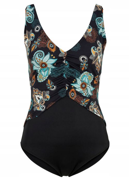 B.P.C kostium jednoczęściowy czarny ze wzorem 44.