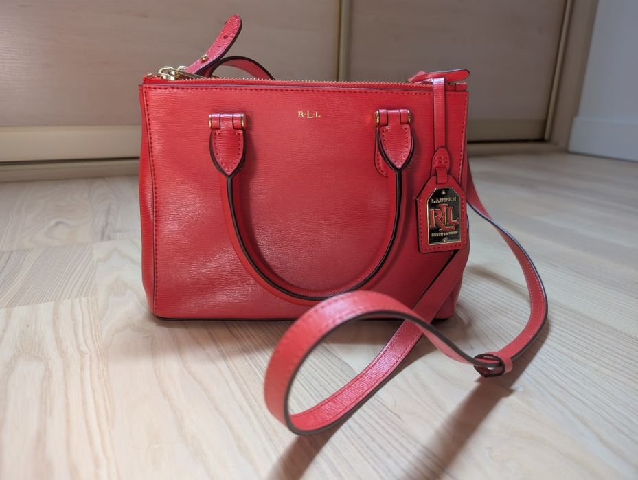 Torebka Ralph Lauren skóra naturalna