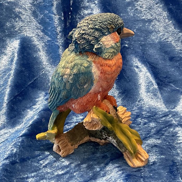 Ave guarda rio pintura manual 11cm