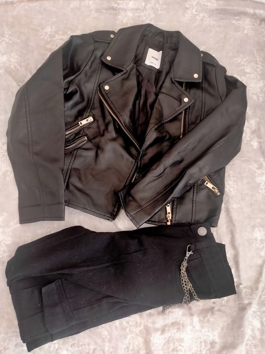 Kurtka ramoneska czarna 140 Sinsay