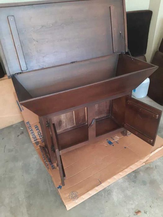 "Masseira de madeira" : amassar pão ou decorar padaria - como nova