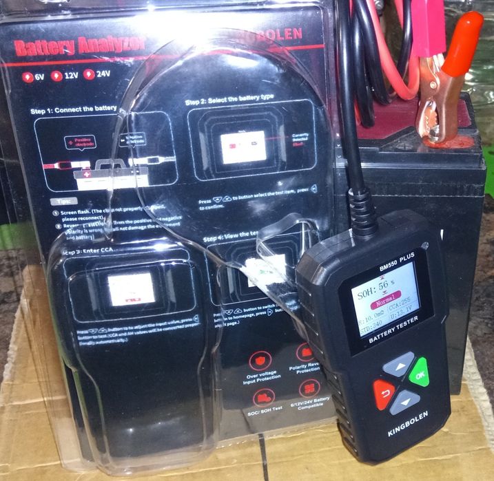 Kingbolen Bm550 plus тестер акумулятора 6/12/24в