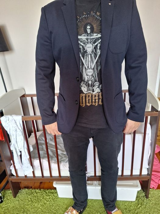 Marynarka męska granatowa Reserved slim fit rozmiar L