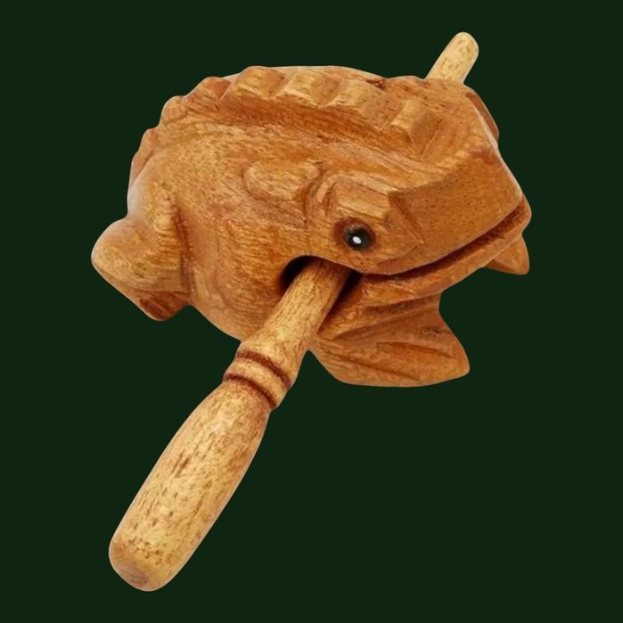Instrumento Musical / Sapo em Madeira que Coaxa
