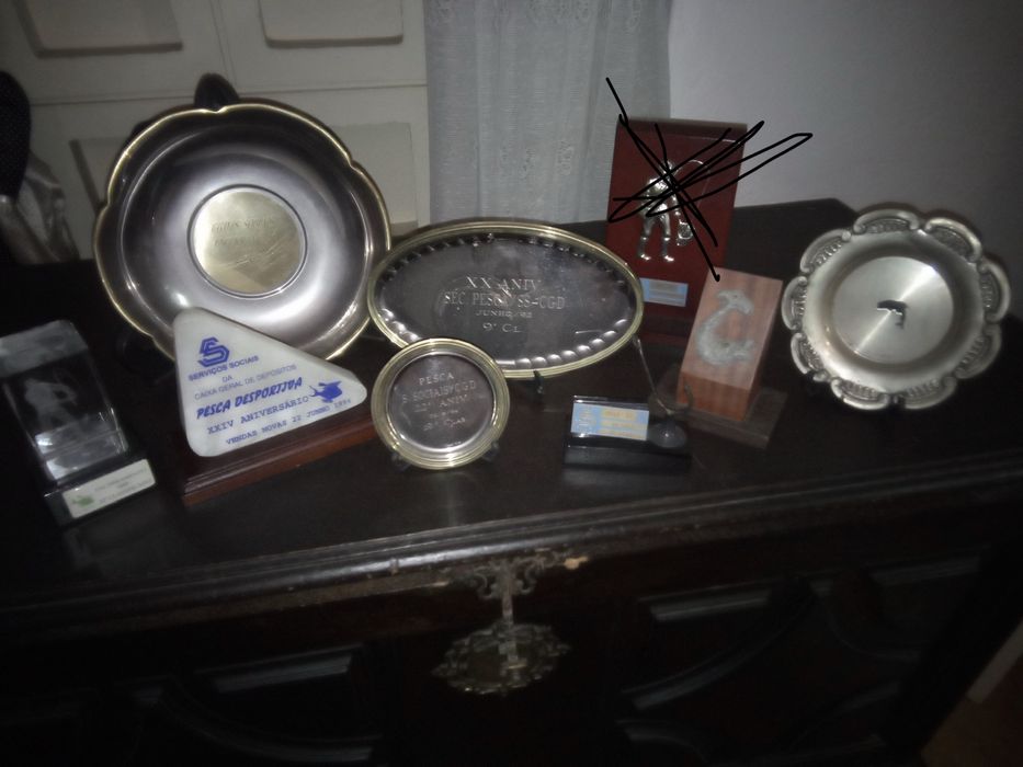 Lote de Troféus de Pesca Desportiva (Lote ou Individual) ver descrição