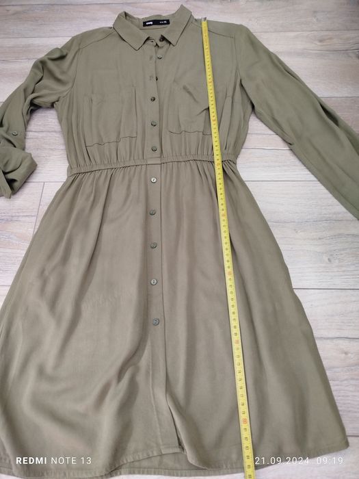 Sukienka tunika khaki