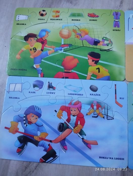 Puzzle edukacyjne sport
