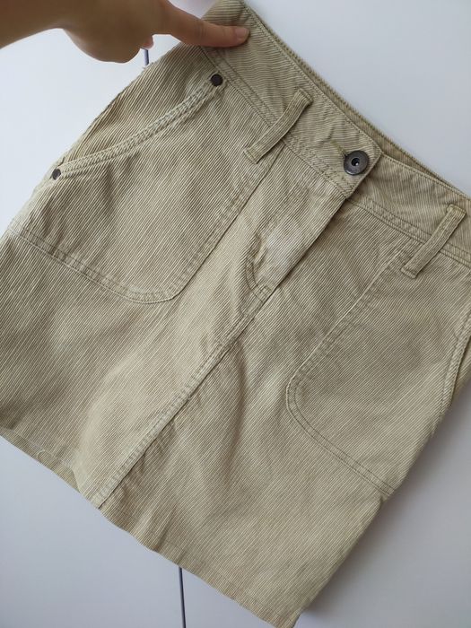 Спідниця бежива вельвет H&M