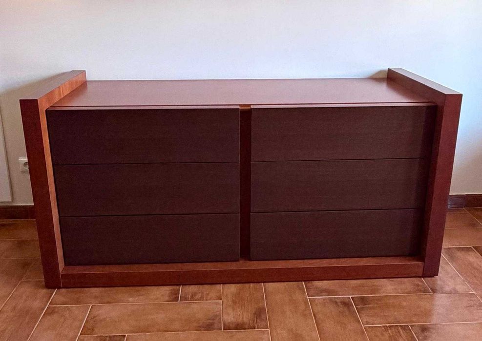 Quarto casal completo em cerejeira