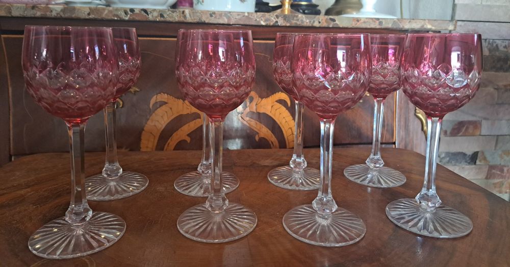 Conjunto de  copos em cristal lapidado (8copos)