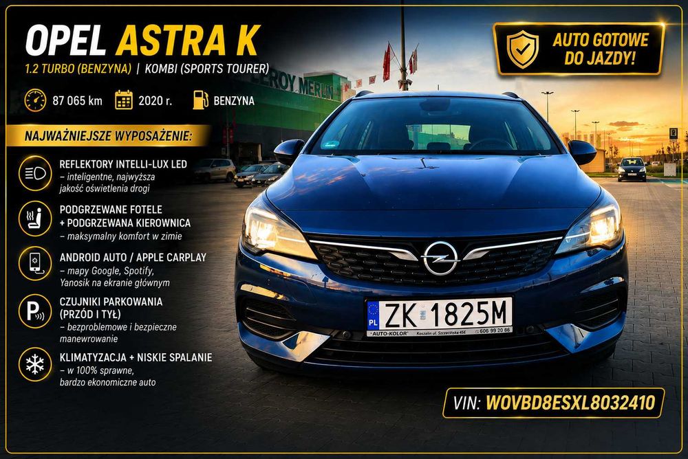 Opel Astra K Sports Tourer  2020  1.2  87tys km