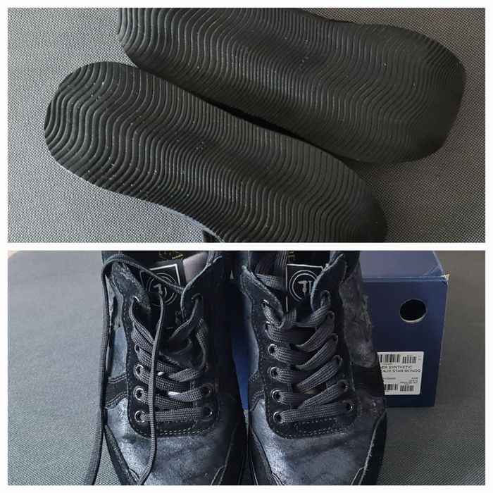 Trussardi Jeans - oryginalne czarne sneakersy na grubej podeszwie  r.3
