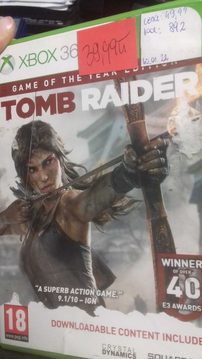 Tomb raider goty xbox 360, wyprzedaż