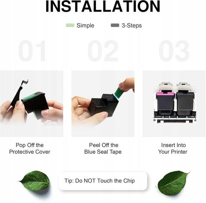 Zestaw 2x Czarny Tusz do Drukarki HP 305 XL DeskJet 2710