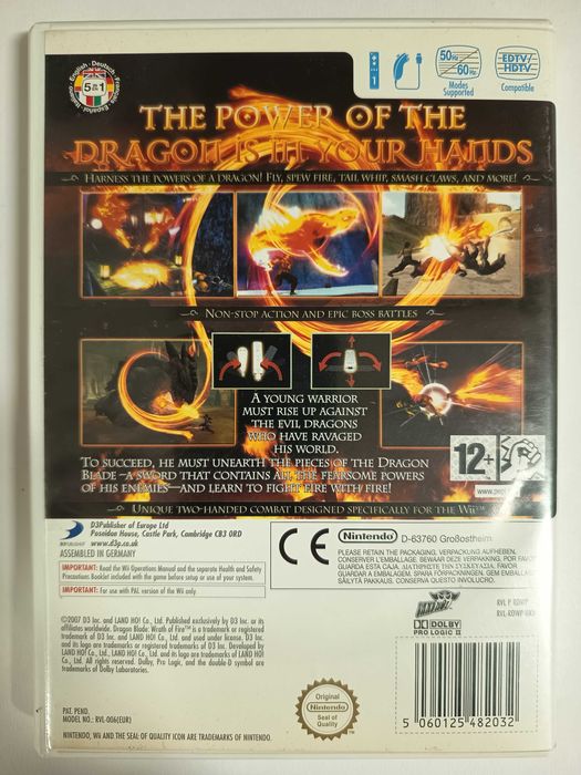 Dragon Blade: Wrath of Fire Nintendo Wii angielska komplet