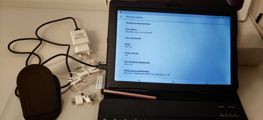 Tablet Pad7 Pro (Android, klawiatura, rysik, akcesoria)