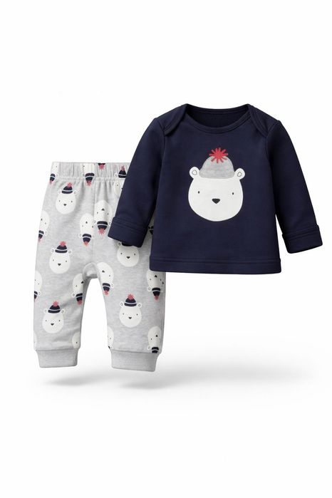 56 62 George miś bawełniana piżama z długim rękawem ciepła w misie UK