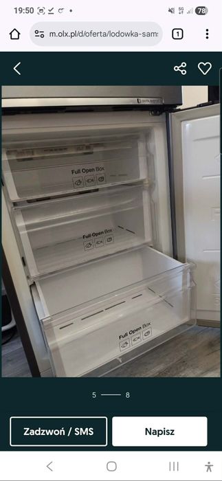 Lodówka Samsung Uzwana REZERWACJA