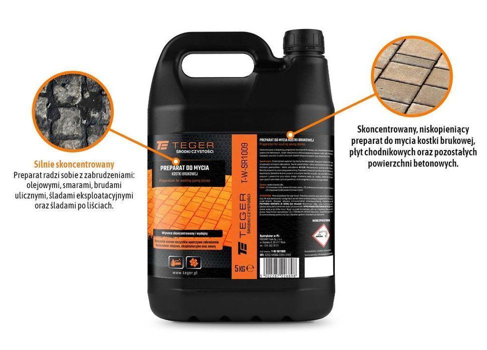 Preparat do mycia kostki brukowej 5 KG/ (Płyn) TEGER