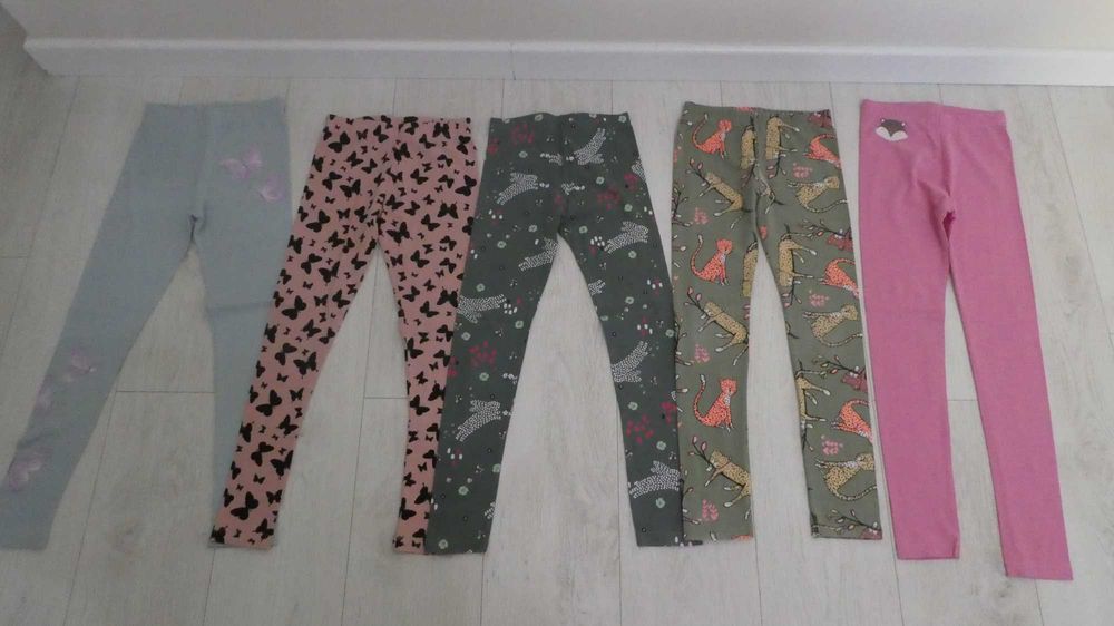 Ubranka dziewczęce rozmiar 134: legginsy