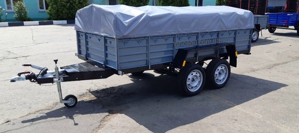 Причеп Двовісний. Гальмівний Двухосний прицеп легковий. Причіп 3.2*1.5
