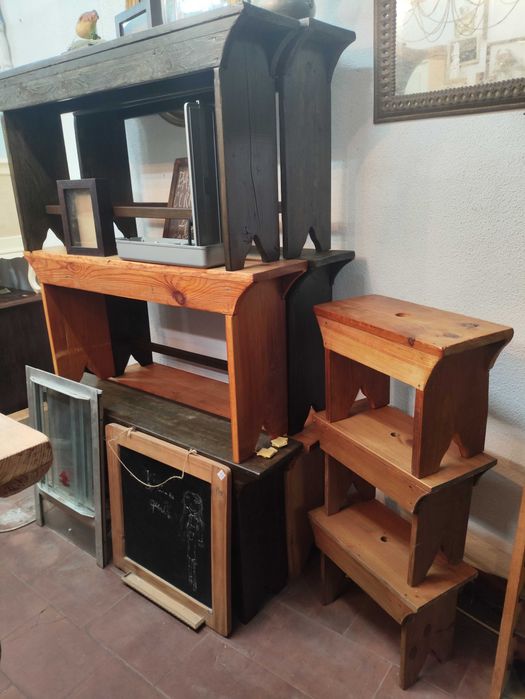 bancos rusticos taberna vintage