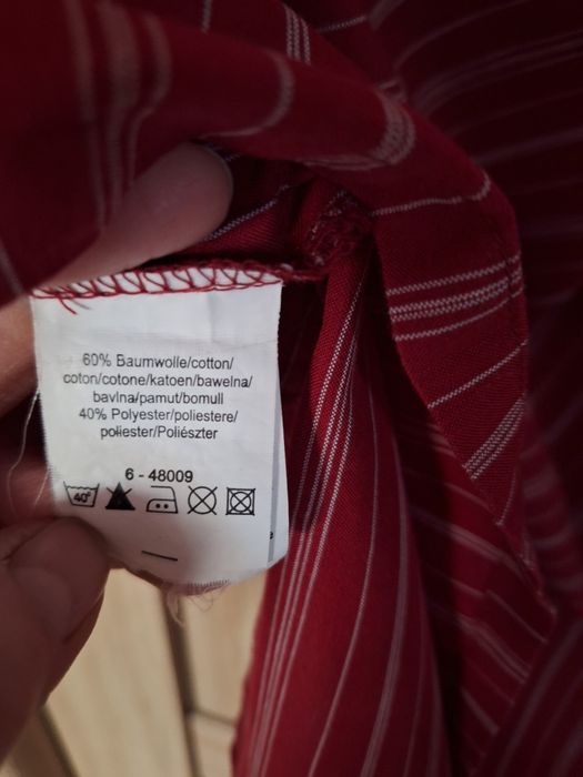 Koszula czerwona w paski rozm. 48/ 50