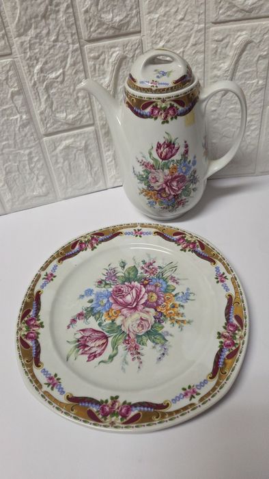 Bule e prato Limoges original. Novo com etiqueta