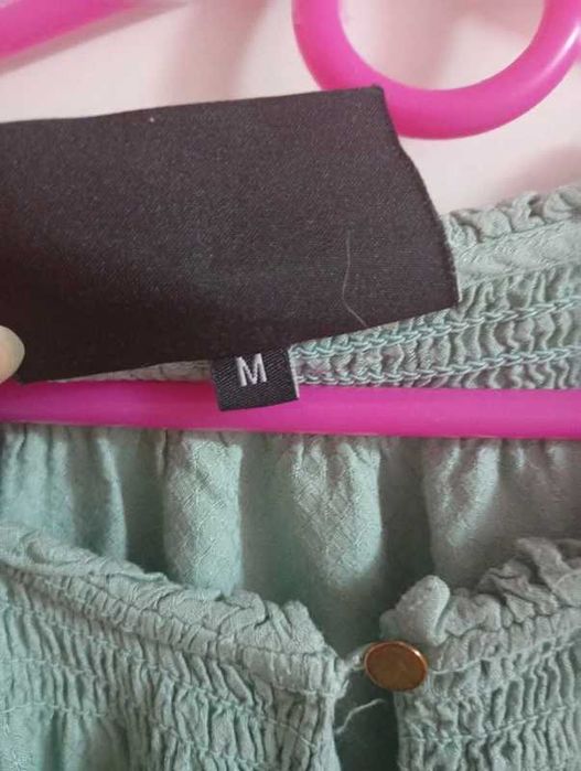 Sukienka damska krótka miętowa M oversize/ ciążowa