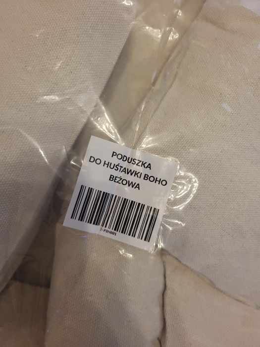 Huśtawka ogrodowa BOHO z poduszką fotel wiszący beżowy (NOWE!)