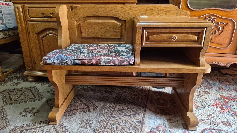 Ławka dębowa siedzisko dębowe z szufladą