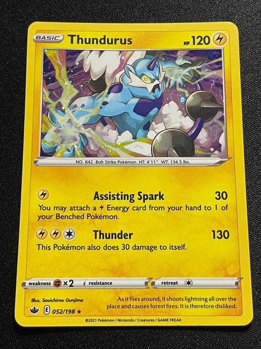 Carta Pokémon Thundurus 52/198 Chilling Reign