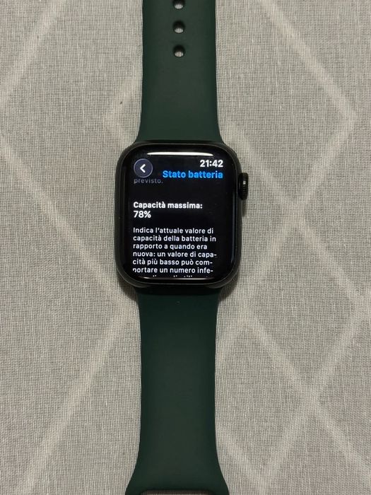 Apple Watch Series 7 GPS 41mm Verde com Caixa e Carregador