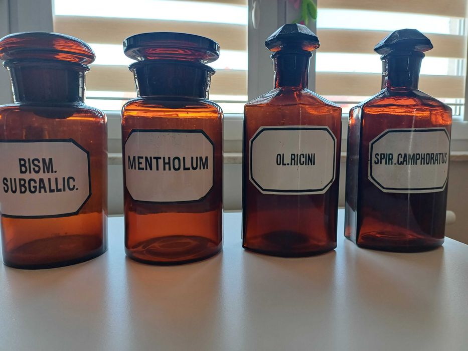 stare i zabytkowe naczynia / pojemniki apteczne / cena dotyczy sztuki