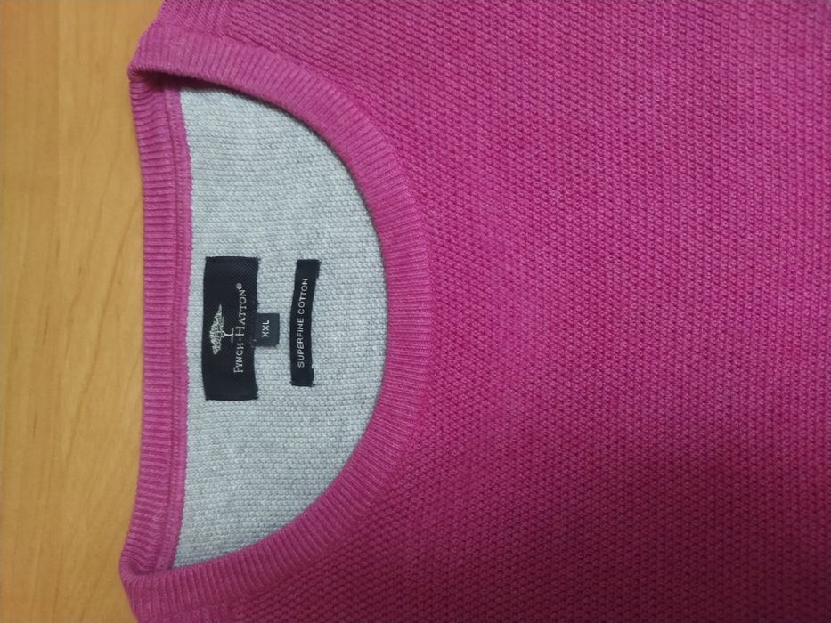 Sweter męski Fynch Hatton, buraczkowy, rozm. XXL