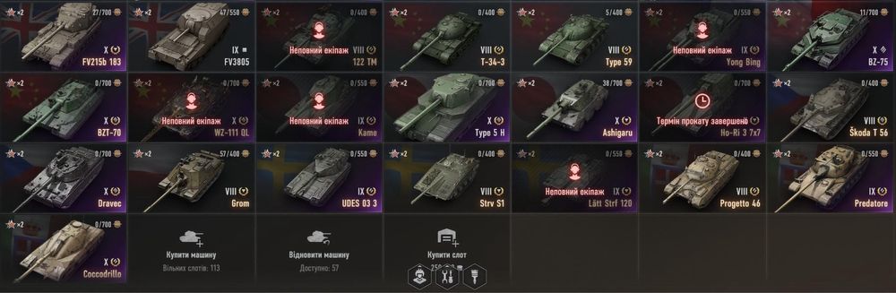 Продаю аккаунт World of tanks