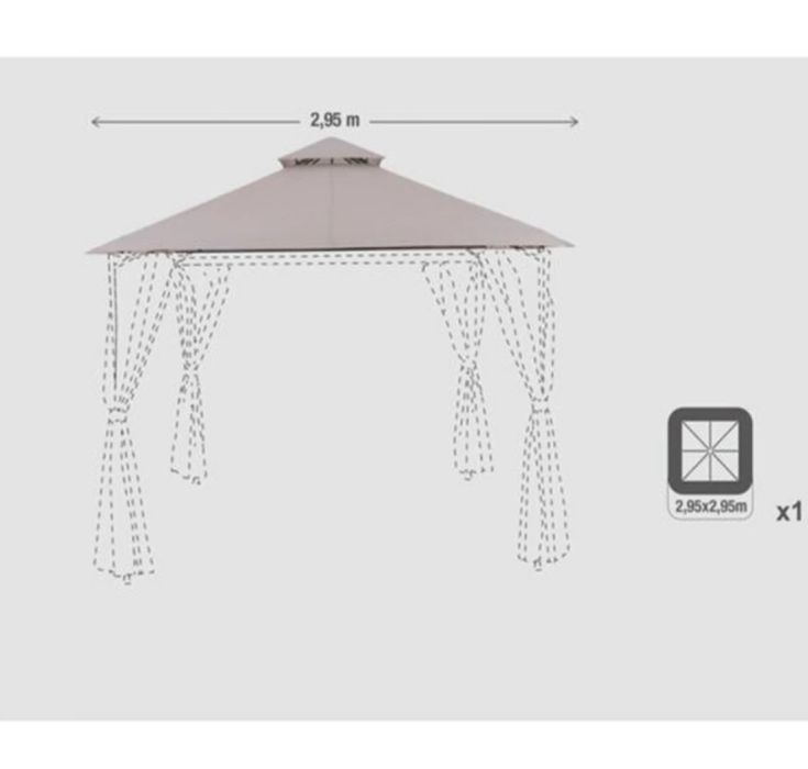 Тент на павільйон Oxis 3x3/3x4