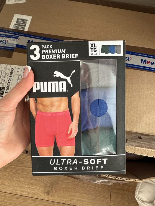 Набір чоловічих боксерів комплект трусів 3 шт puma s с xl хл пума